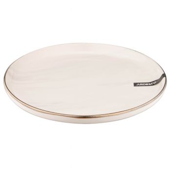 Тарілка десертна ARDESTO Marmo, 19 см, бежева, кераміка (AR2919MRB) | Фото 2