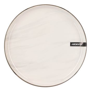 Тарілка десертна ARDESTO Marmo, 19 см, бежева, кераміка (AR2919MRB) | Фото 5