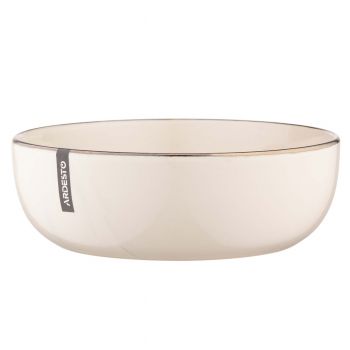 Тарілка супова ARDESTO Marmo, 19 см, бежева, кераміка (AR2919MRBS) | Фото 4