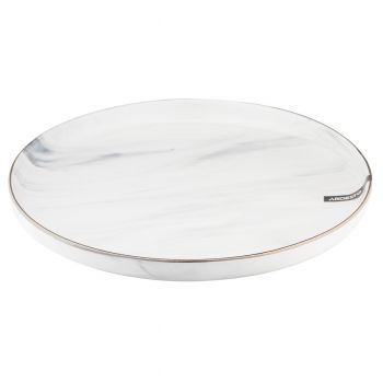 Тарілка обідня ARDESTO Marmo, 27 см, біла, кераміка (AR2927MRW) | Фото 2