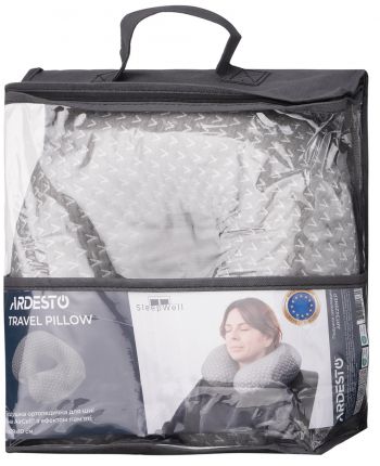 Подушка ортопедична ARDESTO Sleepwell Travel, 34х29х10см, сірий (ART3429NEP) | Фото 8