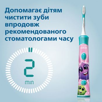 Електрична зубна щітка PHILIPS For Kids Sonicare (HX6322/04) | Фото 3